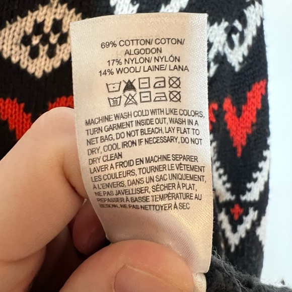 Size Medium Lucky Brand Men’s Fairisle Crew Neck Sweater - Picture 4 of 7